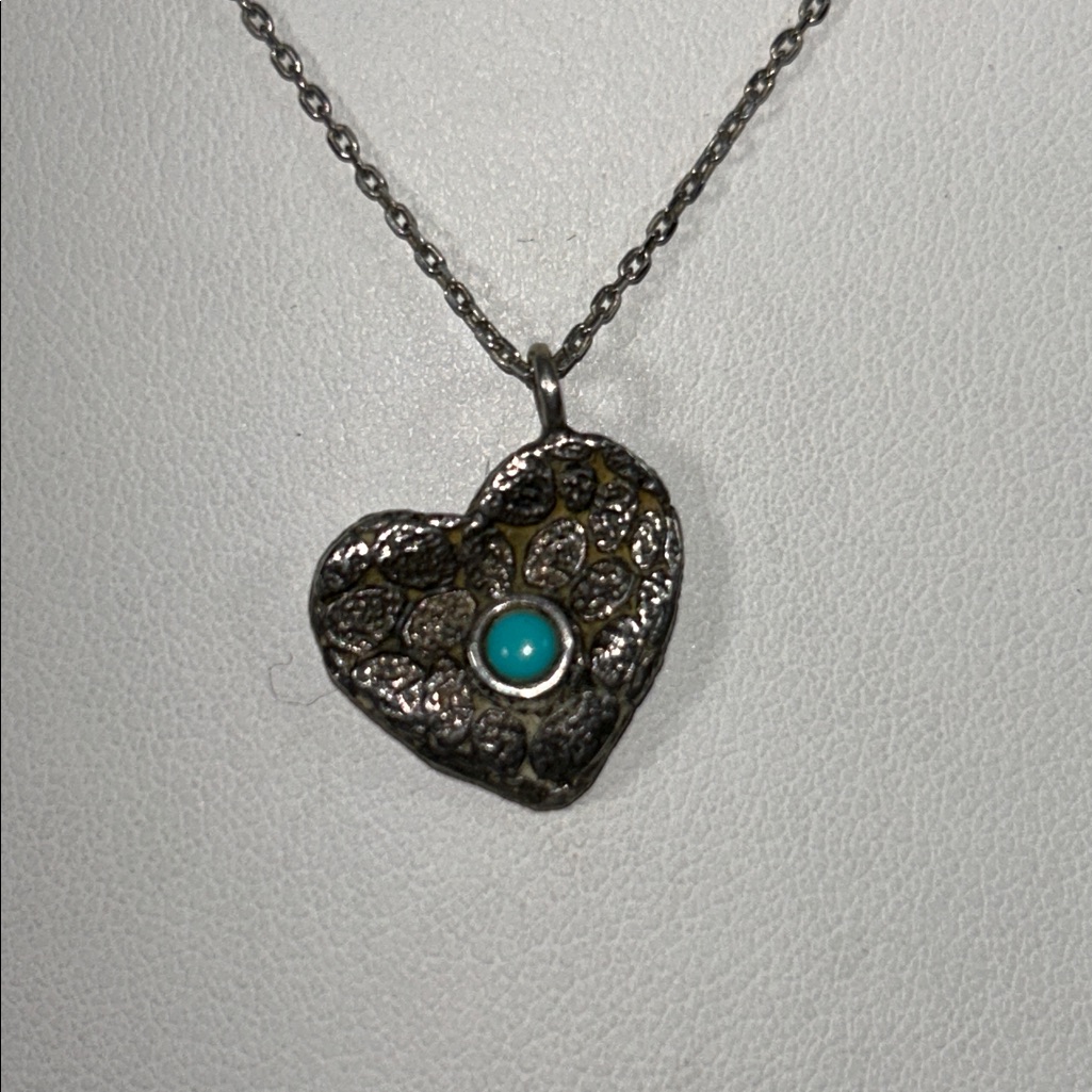 Vintage Italian Sterling Silver Sleeping Beauty Turquoise Necklace